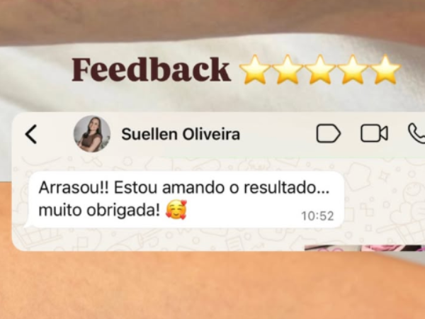 Feedback de paciente da Dra. Fernanda