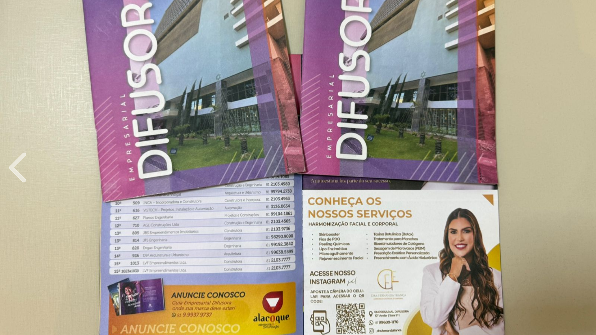 Cartazes e Localização da Clínica Dra Fernanda França